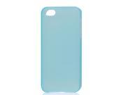 Clear Blue Soft Plastic Protective TPU Case Cover for iPhone 5 5G