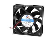 DC 5V 0.12A 60mmx15mm 2 Wires Lead Cooling Fan Black for PC Computer Cases CPU Cooler