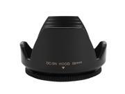 Black Screw Mounted Plastic DC SN 58mm Flower Lens Hood for Universal SLR Camera