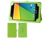 Green Folio Cover Case for Google Nexus 7 II 2nd 2013 Android Tablet