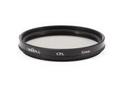 Round Black Clear Circular Polarizer CPL Filter 52mm for DSLR Camera Lens