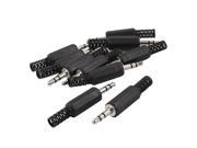 Unique Bargains 10 Pieces 3.5mm Stereo Jack Spring Audio Connector Adapter Black