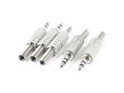 Unique Bargains 5 Pcs 3.5mm Stereo Plug Spring Audio Connector Adapter MIC Balance