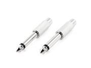 2 Pcs 6.35mm 1 4 Mono Audio Male to RCA Female Connector Adapter