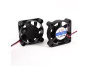 2 Pcs 2 Pin Connector 40mm Square PC Computer Cooling Fan DC 12V