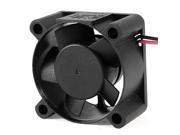 40mmx20mm 2 pin Connector Black Plastic Cooling Fan for Computer Case CPU Cooler