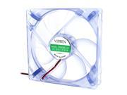 12cm 25mm Plasitc Sleeve Bearing Computer Case Cooling Fan Clear Blue