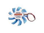 75mm 3500RPM 2P Sleeve Bearing PC Computer VGA Graphics Card Cooling Fan Blue