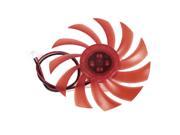 75mmx11mm 11 Blades Sleeve Bearing 2 Pins PC Computer VGA Cooling Cooler Fan Red