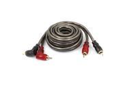 Black Red 2M 6.6Ft Long 2 RCA Audio Video AV Extension Cable Male to Male Cord