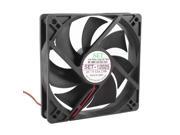 120mm 2 Wire DC Brushless Computer Case Cooling Cooler Fan Black 0.20A 2.76W