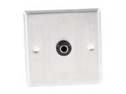 Silver Tone Single 1 4 Female Socket Audio Connector Wall Mount Plate Panel
