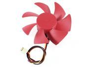 85mmx30mm Red 7 Blades 3 Pins PC Computer VGA Cooling Cooler Fan