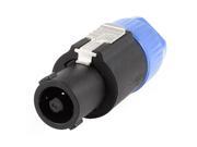 Professional Speaker Cable NL4FC Male Plug to 4 Pin Adapter Connector Black Blue