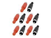 RCA Male Plug Audio Video AV Cable Connector Coverter Adapter Tri Color 10 Pcs