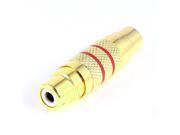 Gold Tone Metal RCA Female to Female Coupler Joiner Adapter