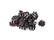 20 Pcs 4 Positions 4 Pins Push Type Speaker Terminal Board Black Red