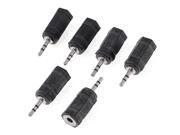 2.5mm Male to 3.5mm Female Stereo Audio Adapter Connector 6 Pcs
