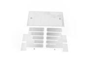 Aluminium Heat Sink Heatsink Cooling Fin Silver Tone for Solid State Relay SSR