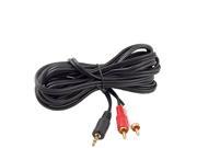 4.7M 3.5mm Male to 2 RCA Male Jack Audio Video AV Cable Black