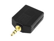 Unique Bargains 3.5mm Male Plug to Dual 6.5mm Female M F Jack Audio Y Type Connector