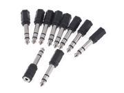 10 Pcs Stereo 6.35mm Male Plug to 3.5mm Female Jack Audio Adapter Converter