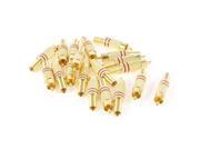 20 Pcs Spring End RCA Male Plug Audio Video Adapter Connector Gold Tone