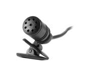 3.5mm Mono Plug Jack Lapel Tie Clip 30mm Dia Microphone MIC Black 1.2m 4Ft