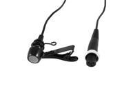 Mini XLR 4pin Lapel Lavalier Tie Clip Microphone MIC Black 1 Meters 3.3 Feet