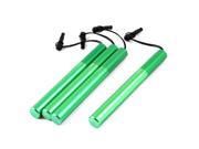 4pcs 3.5mm Dust Cap Capacitive Touch Screen Pen Stylus Green for Cell Phone