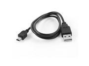 Unique Bargains Black Plastic Coated USB 2.0 Type A Male to Mini Male Adapter Cable 78cm