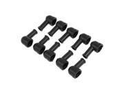 Unique Bargains Unique Bargains 10 x Black Smoking Pipe Type Battery Terminal Boots Cover Sleeves