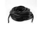 14Meter Long PE Polyethylene 8mm Spiral Cable Wire Wrap Tube Black