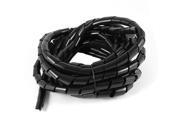 5Meter Long PE Polyethylene 14mm Spiral Cable Wire Wrap Tube Black
