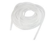8mm Dia 13M Long Flexible PE Polyethylene Spiral Cable Wire Wrap Tube White