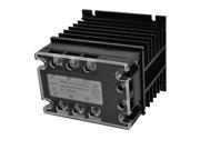 DC 5 32V to AC 380V 40A 3 Phase SSR Solid State Relay Black Heat Sink