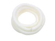 11.5Ft 25mm Outer Dia White Plastic Flexible Corrugated Hose Tube Pipe