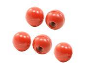 5 Pcs Ball Shape Machine Control Handle Red Threaded Knob 42mm Dia 12mm Bore