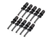 10 x Black Plastic Multimeter Test Cable SMD IC Hook Clip Grabbers 1.6