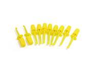10 Pcs Plastic Multimeter Test Hook Clip Grabber Yellow 1.7 for PCB SMD IC