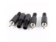 5Pcs DC Plug Jack Power Supply Cable Connector 2.5mmx0.7mm Black