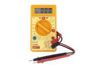 Yellow Plastic Shell LCD Display Ohm AC DC Voltmeter Ammeter Digital Multimeter