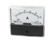 DH 670 Rectangle Dial DC 0 100A Current Teste Panel Analog Ampere Meter