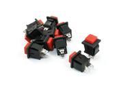 10 Pcs Red Momentary Dash OFF ON Push Button Car Switch AC 125V 1A