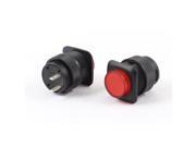 2 Pcs R16 504 250V AC 3A 2 Pins Latching SPST Push Button Switch Red