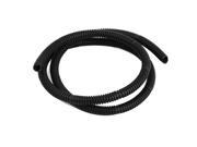1M Long Plastic Corrugated Tube Bellow Pipe Insulated Sleeve Black
