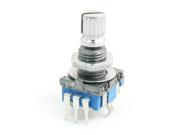 6mm Shaft 7mm Thread 7 Detents Rotary Encoder Switch with Keyswitch