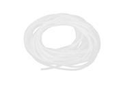 5.7M Long Flexible White PE Polyethylene Spiral Cable Wire Wrap Tube 6mm