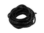 9M PE Polyethylene 10mm Dia Spiral Cable Wire Wrap Tube Black