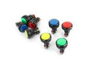 8Pcs Round Head SPDT Momentary 5 Pin Soldering Arcade Game Machine Button Switch